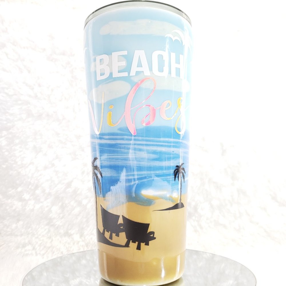"Beach Vibes" Vacation Tumbler 30oz